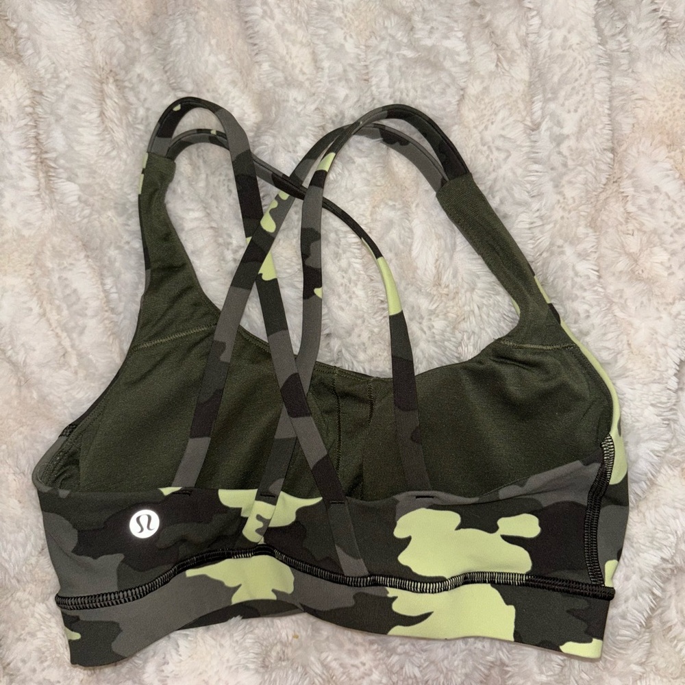 Lululemon Energy Bra- Camoflauge Medium Support